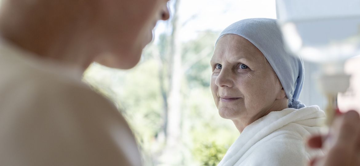 Doctor and senior patient with terminal illness in hospital